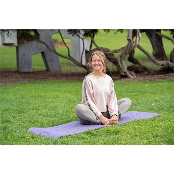 Yoga mats for home workout. Non slip yoga mat with strap. Thick yoga mats - Picture 6 of 8